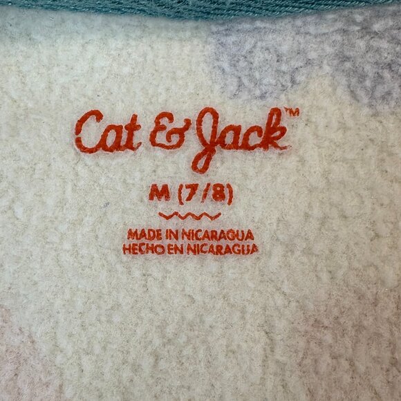 Cat & Jack Girls Hoodie Size Medium Cream with Colourful Hearts (SKU: 163G) - Picture 4 of 5